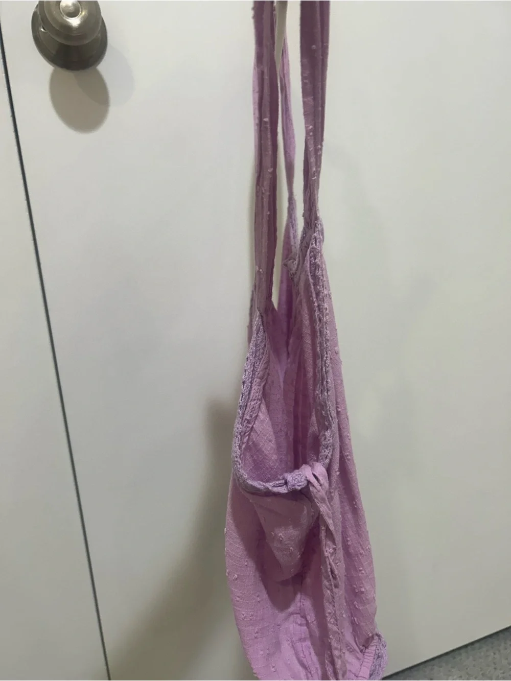 Free People Lavender Textured Cropped Tank